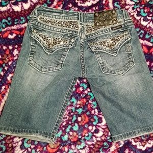 Miss Me Denim Bermuda Shorts